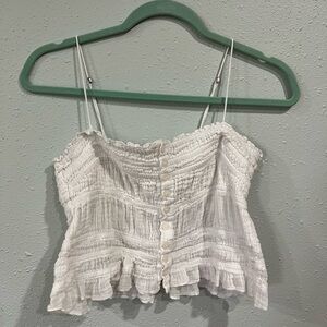 Free People White Spaghetti Strap